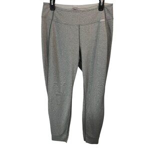 Patagonia Womens Gray Fitness Leggings Size L With Elastic Waistband & Stretch F
